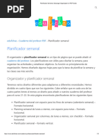 Planificador Semanal. Descargar Organizador en PDF Gratis