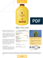 Aloe Vera Gel: Información Nutricional