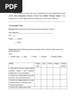 Data Management Questionnaire