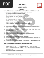 Set Theory Home Work For 03.02.2024