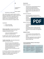 Extemporaneous Compounding of Pharmaceutical Products