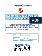 Carpeta de Recuperación Educación Física VII Ciclo Ruben Zavaleta