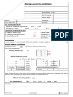 Safe Bearing Capacity For Soil Samples