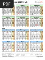 Split Year Calendar 2024 2025 Portrait Year at A Glance