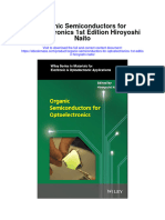 Organic Semiconductors For Optoelectronics 1St Edition Hiroyoshi Naito Full Chapter