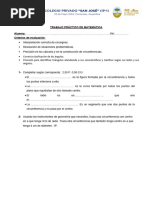 Ultimo Trabajo Práctico de Matemática 6to Grado 2022