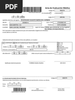 Acta de Evaluación Médica: DIA MES AÑO