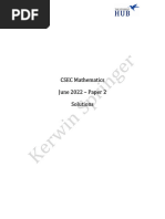 CSEC Maths - Paper 2 - June 2022 - Solutions