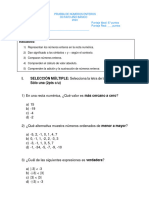 Evaluacion Numeros Enteros Octavo 2024