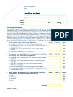 Risk & Profile Questionnaire