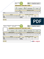 Learner's Individual Record Card (Excel)