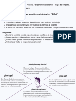 Caso 2 - Experiencia Al Cliente. Mapa de Empatía.