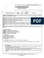 Prueba Diagnóstico 2° Ciencias Naturales 2024