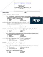 4th Quarter - DRRM LONG QUIZ 4