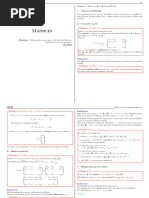 Cours Sur Les Matrices MPSI