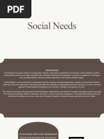 Social Needs