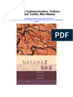 Japanese Communication Culture Context Yukiko Abe Hatasa Full Chapter