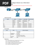 4.2.8 Lab - Configure Router-On-A-Stick Inter-VLAN Routing