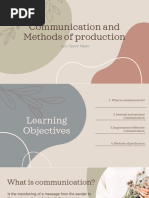 Communication and Methods of Production