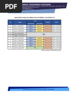 Jadwal Pembelajaran Pra-Diklat BIMA 13 & DAIWA 10