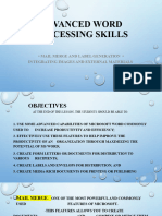 Lesson 3 - Advanced Word Processing Skills