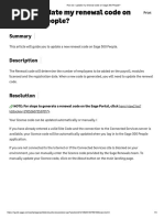 How Do I Update My Renewal Code On Sage 300 People