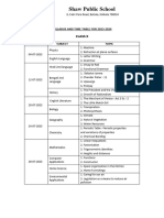 Class X - Assessment Syllabus and Time Table For 2023-2024