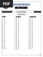 Weekly Test 07 - (Hints & Solution) - Prayas JEE AIR 2024