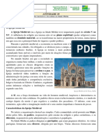 Atividade 19 6o HIS O Papel Da Religiao Crista Dos Mosteiros e Da Cultura Na Idade Media