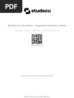 Relatorio de Aula Pratica Linguagem Orientada A Objeto