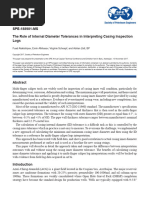 The Role of Internal Diamter Tolerances in Casing