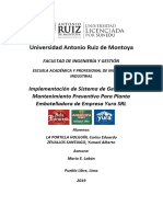 Proyecto de Aplicación - Sistema de Gestión de Mantenimiento Preventivo (Empresa Yura S.R.L.)