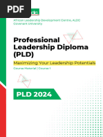 (Course 1) Maximizing Your Leadership Potentials. PLD Course Material