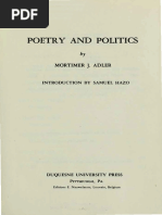 Mortimer J. Adler - Poetry and Politics