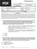 1 - Avaliação Instrumentos Técnicos - Segunda Chamada