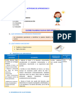 Sesion de Refuerzo Com. Escribe Palabras Nuevas (Refuerzo)