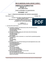 Intermediate Examination: Suggested Answers To Questions