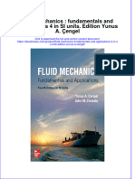 Fluid Mechanics Fundamentals and Applications 4 in Si Units Edition Yunus A Cengel Full Chapter