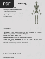 Arthrology (Presentation) Author Anatomy Plcnet