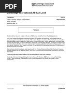 Cambridge International AS & A Level: Chemistry 9701/52 May/June 2020