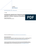 Increasing The Cognitive Level of Classroom Questions - An Applic