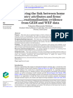 Exploring Some Selected Determinants of Internationalisation