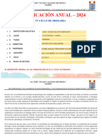 Planificación Anual de 4to Grado