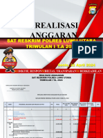 Realisasi Anggaran: Sat Reskrim Polres Luwu Utara Triwulan I T.A 2024