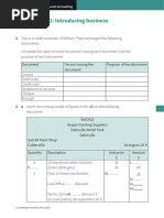 Worksheet 2.1 Introducing Business Documents