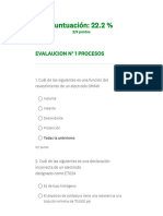 EVALAUCION #1 PROCESOS Survey