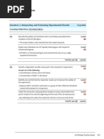 Ap Biology 2020 Practice Exam 2 FRQ Scoring Guidelines