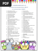 LISTA DE UTILES 5 Años - 2024-MRZY