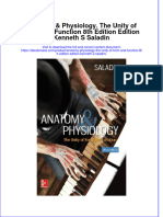 Anatomy Physiology The Unity of Form and Function 8Th Edition Edition Kenneth S Saladin Full Chapter