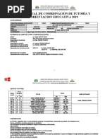 Plan Anual de Coordinacion de Tutoría y Orientacion Educativa 2019